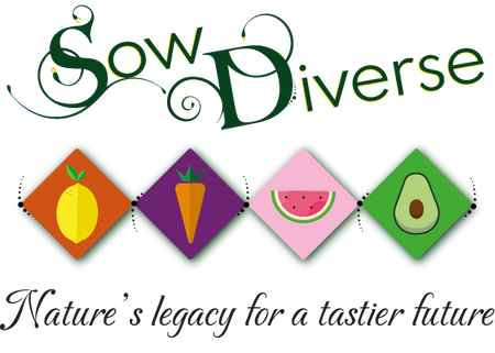 Sow Diverse Logo with the slogan Naturs's legacy for a tastier future